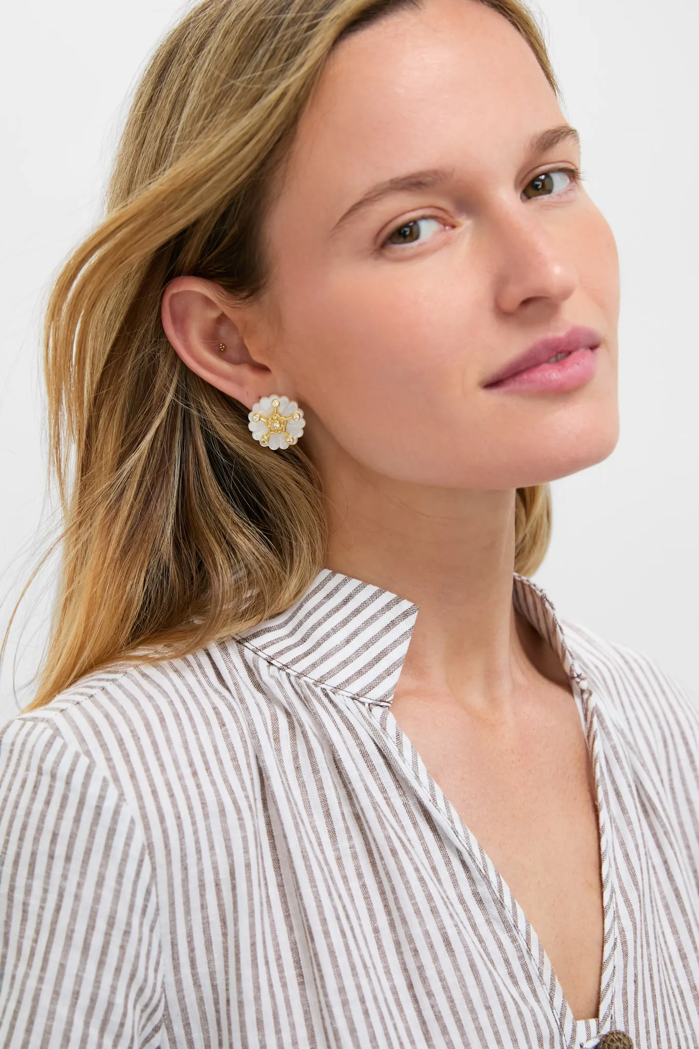 Mother of Pearl Isabel Studs sold by Tuckernuck product image thumbnail 2