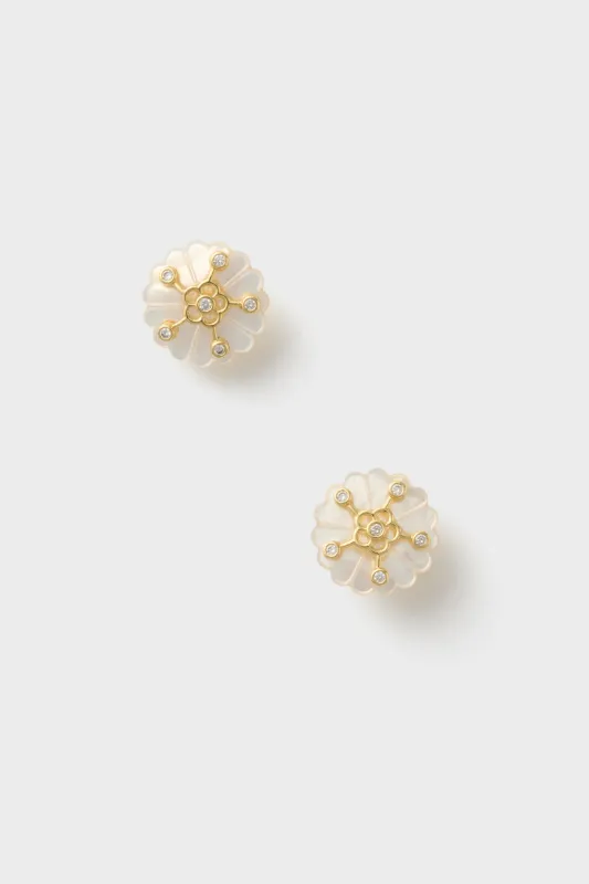 Mother of Pearl Isabel Studs sold by Tuckernuck