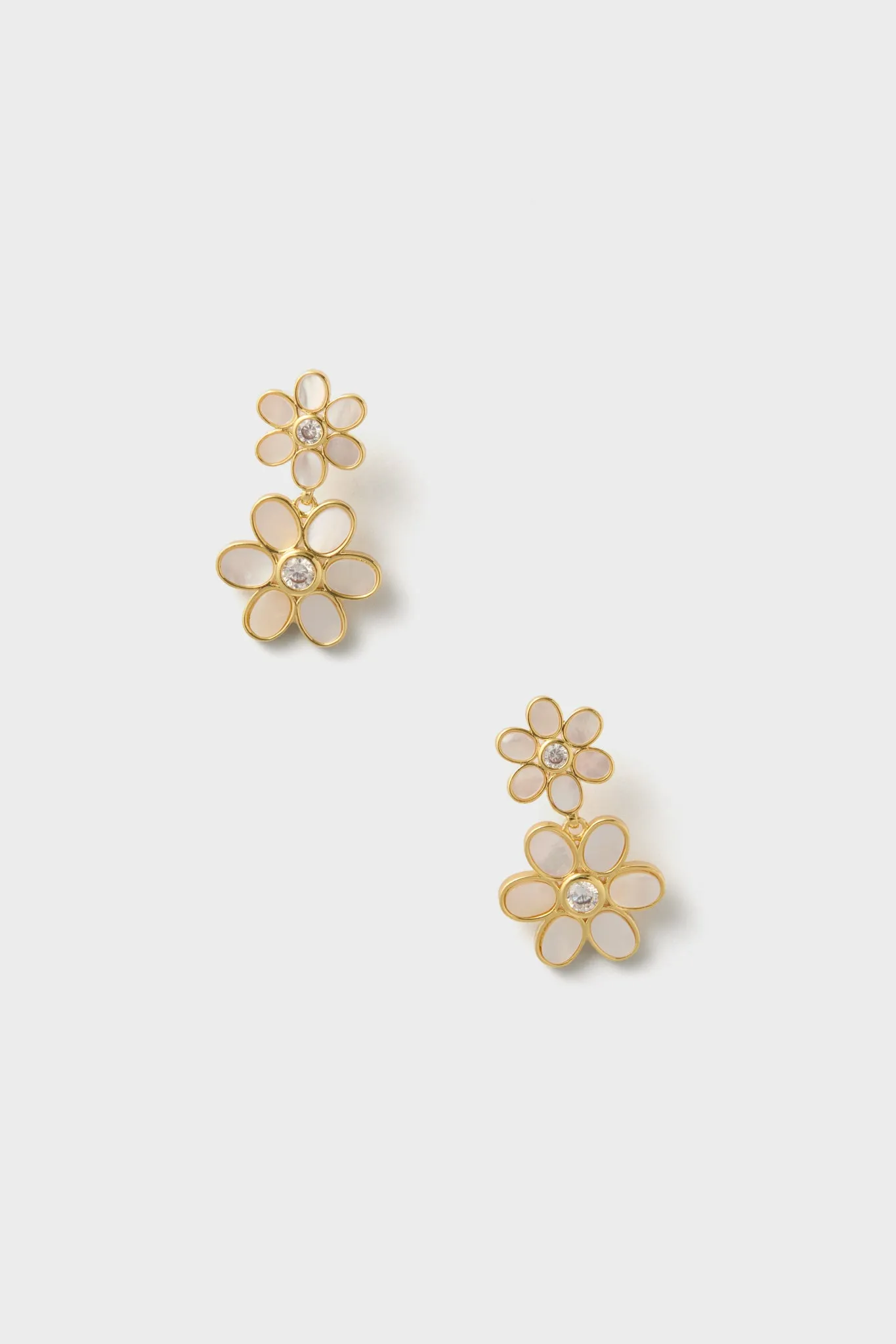 White Daisy Double Earrings sold by Tuckernuck