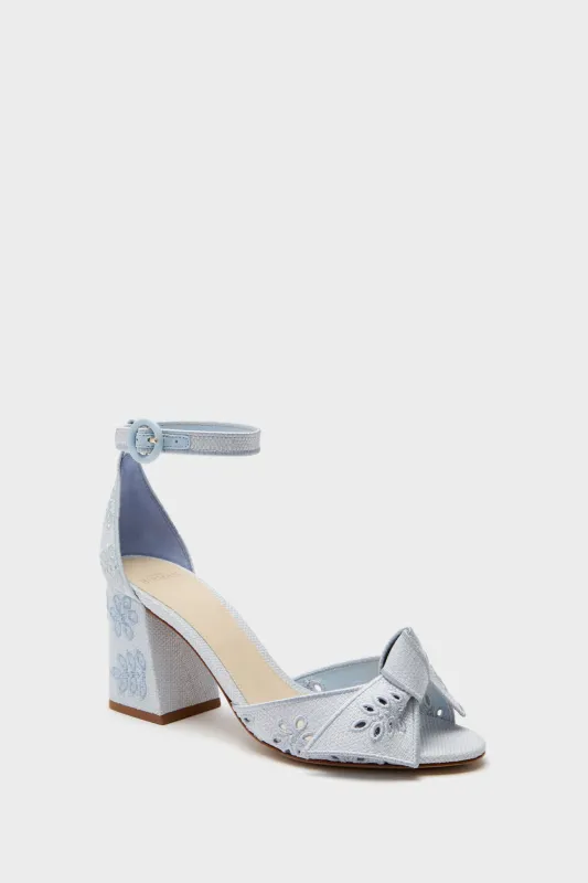 Serene Blue Maxi Clarita Embroidery 75 Heels sold by Tuckernuck