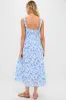 Blue Watercolor Annette Midi Dress sold by Tuckernuck
