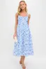 Blue Watercolor Annette Midi Dress sold by Tuckernuck