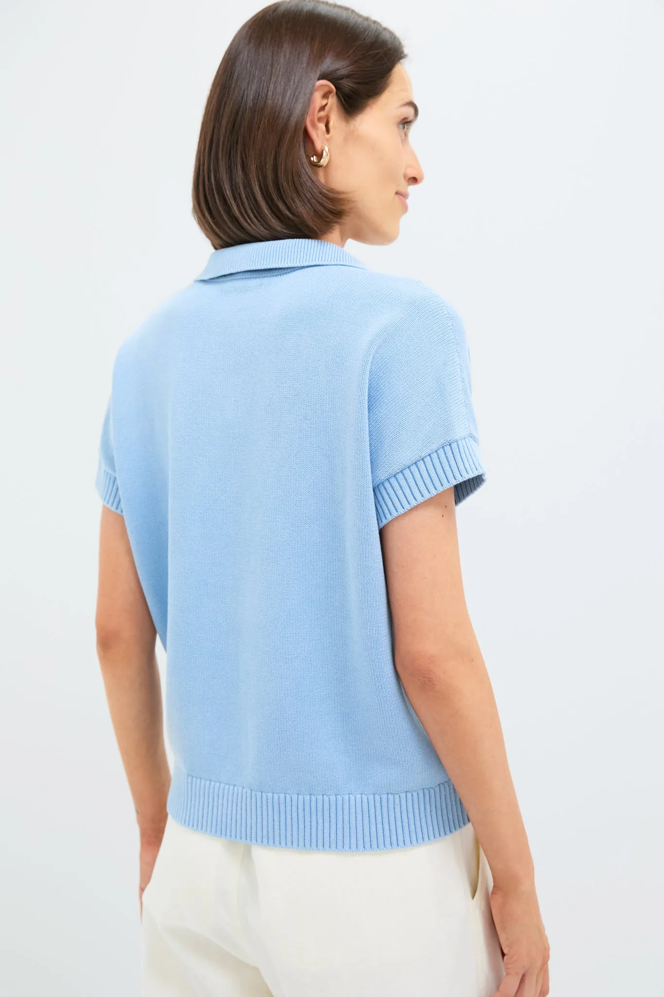 Blue Stonewashed Shawn Sweater Polo sold by Tuckernuck product image thumbnail 4