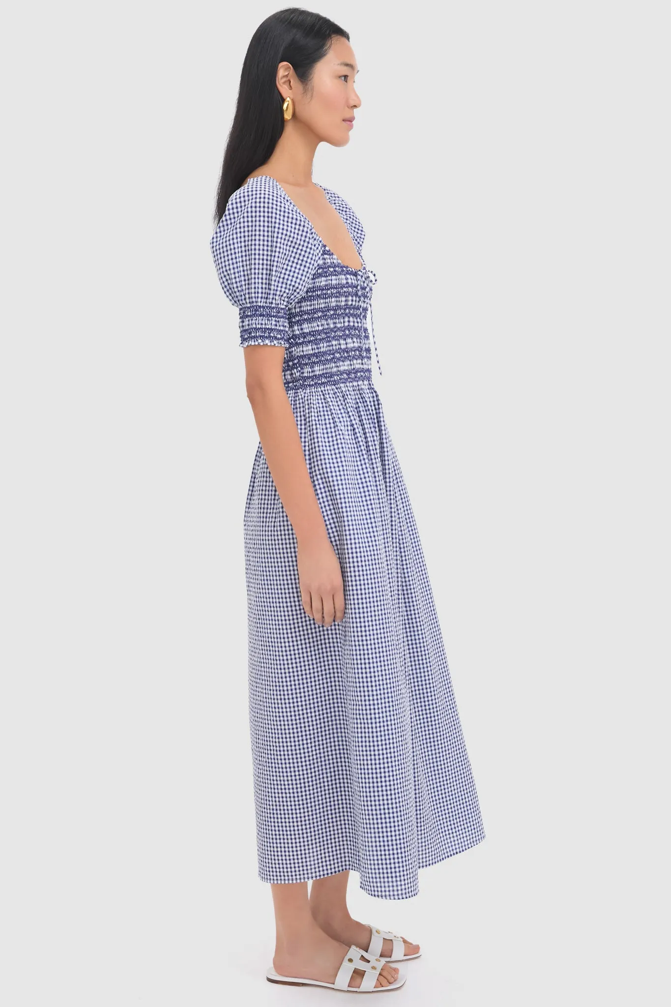 Navy Gingham Madeline Nap Dress sold by Tuckernuck product image thumbnail 3