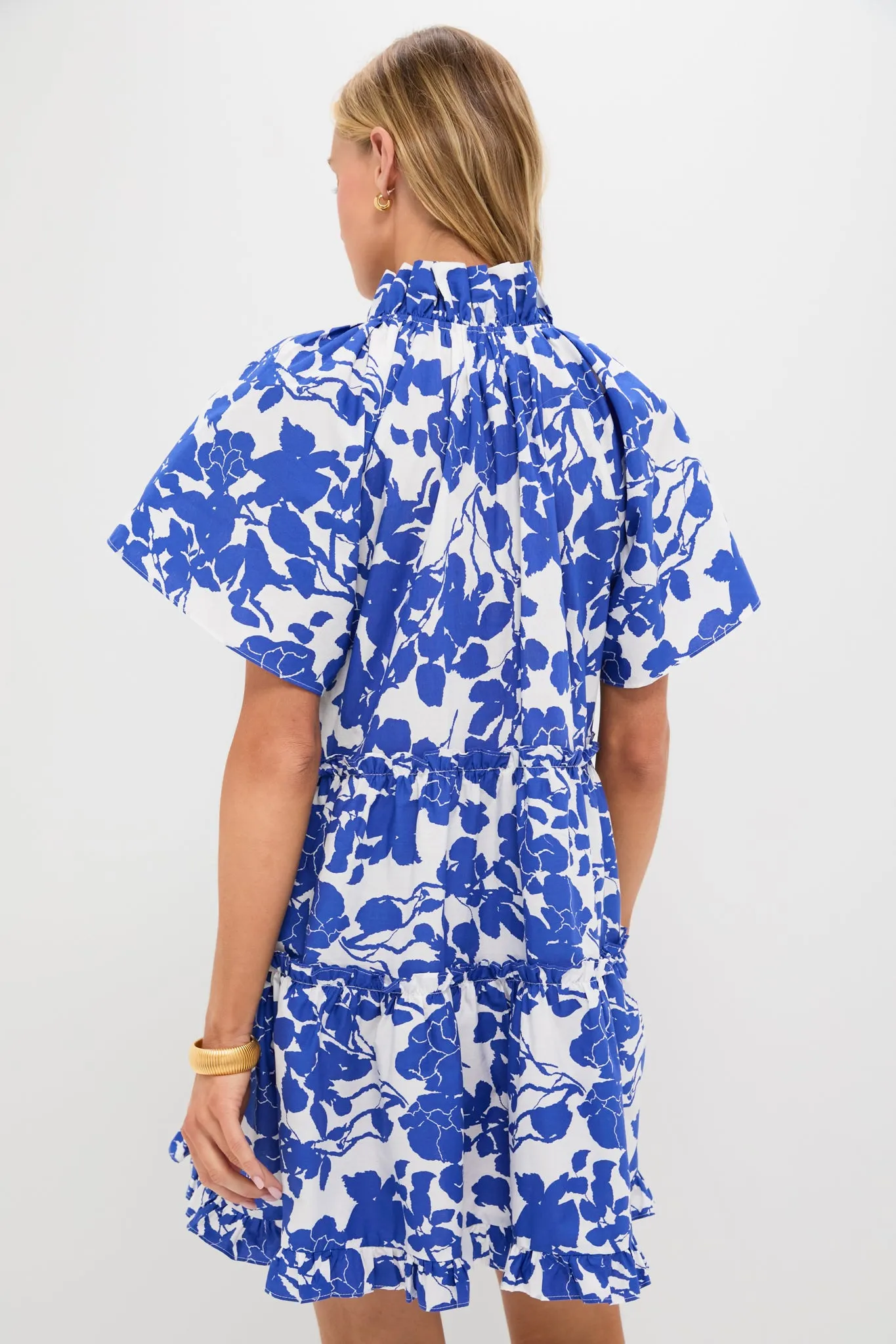 Blue & White Floral Thea Mini Dress sold by Tuckernuck product image thumbnail 4