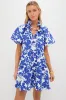 Blue & White Floral Thea Mini Dress sold by Tuckernuck