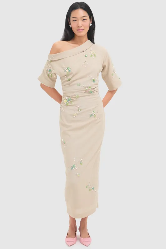 Beige with Jewel Embroidery Bowery Dress sold by Tuckernuck