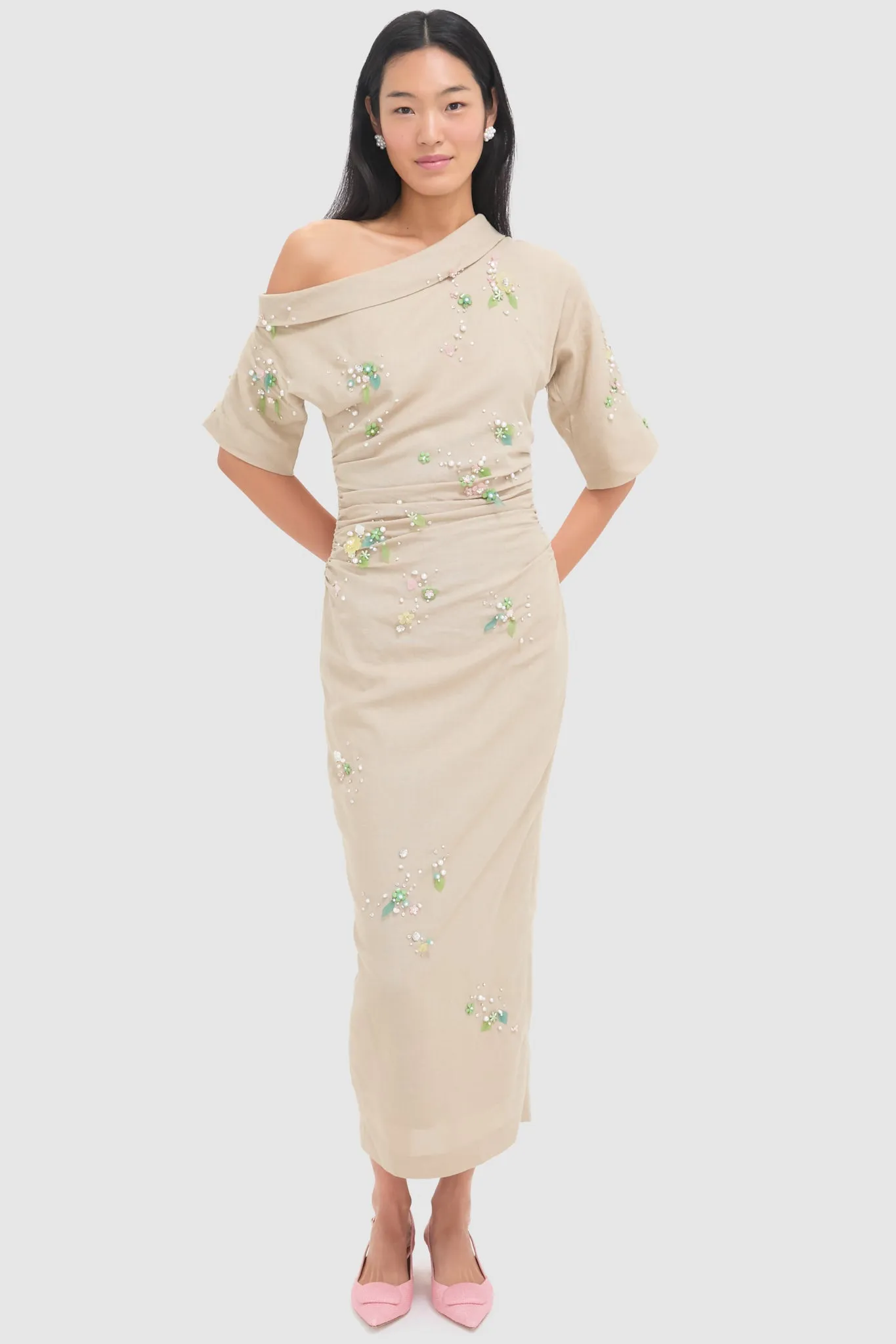 Beige with Jewel Embroidery Bowery Dress sold by Tuckernuck
