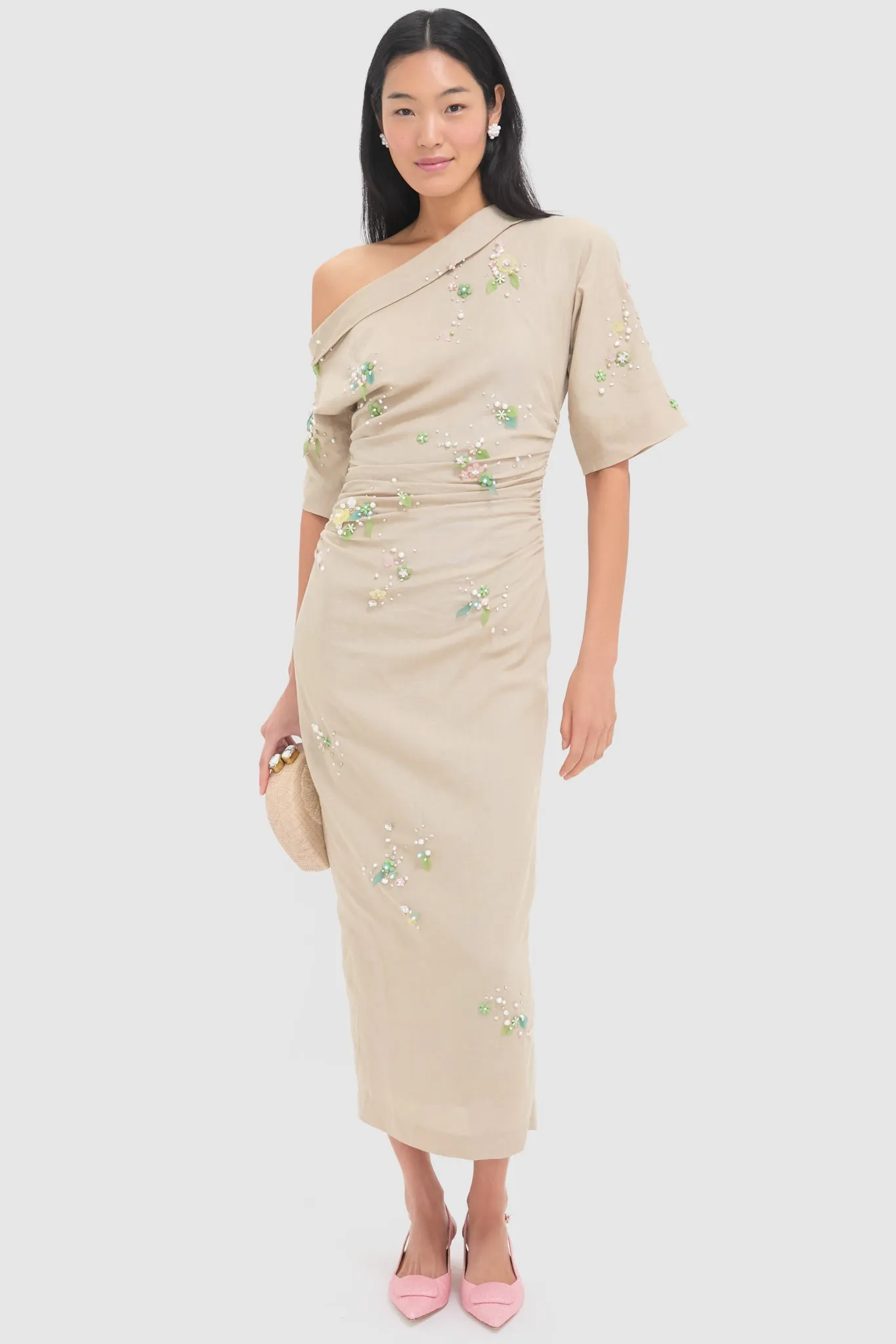 Beige with Jewel Embroidery Bowery Dress sold by Tuckernuck product image thumbnail 2
