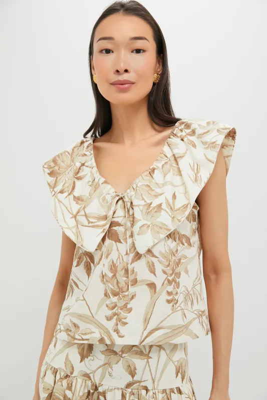 Dune Breeze Cotton Linen Pearl Blouse sold by Tuckernuck