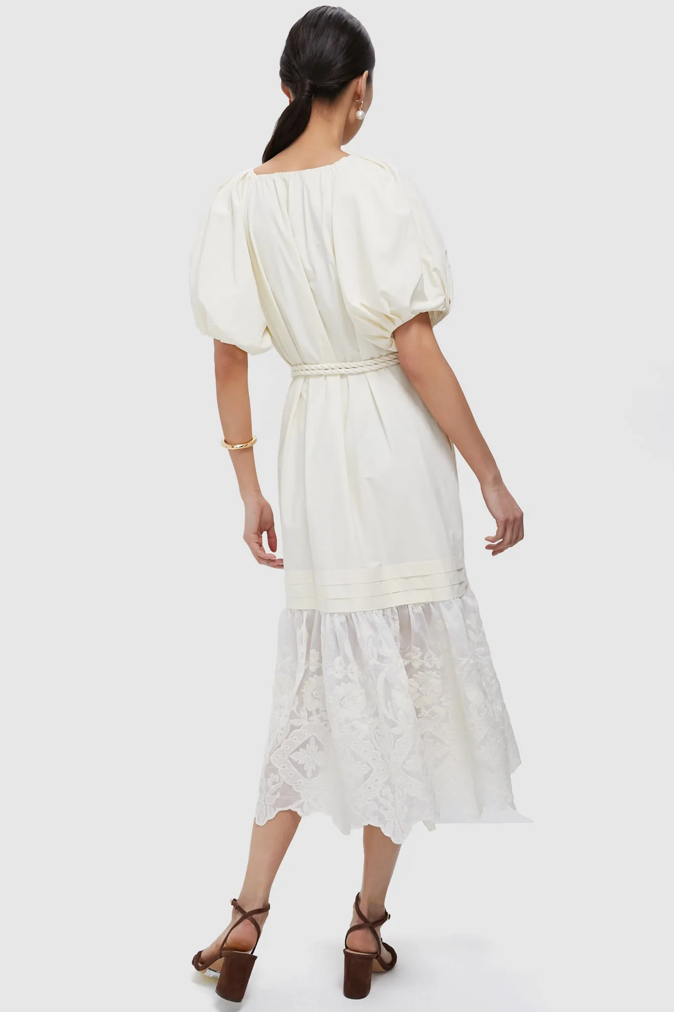 Cream Cotton Lace Juniper Dress sold by Tuckernuck product image thumbnail 5