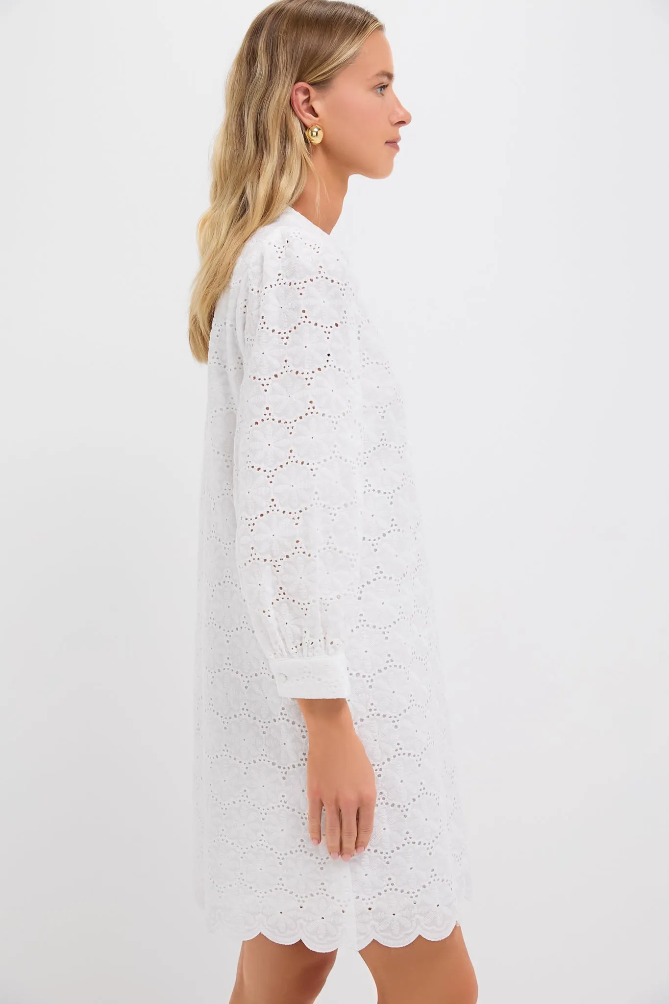 White Eyelet Samantha Dress sold by Tuckernuck product image thumbnail 3