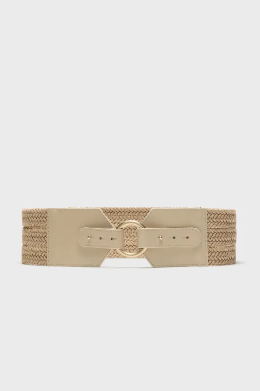 Champagne and Gold Odin Linen Belt sold by Tuckernuck