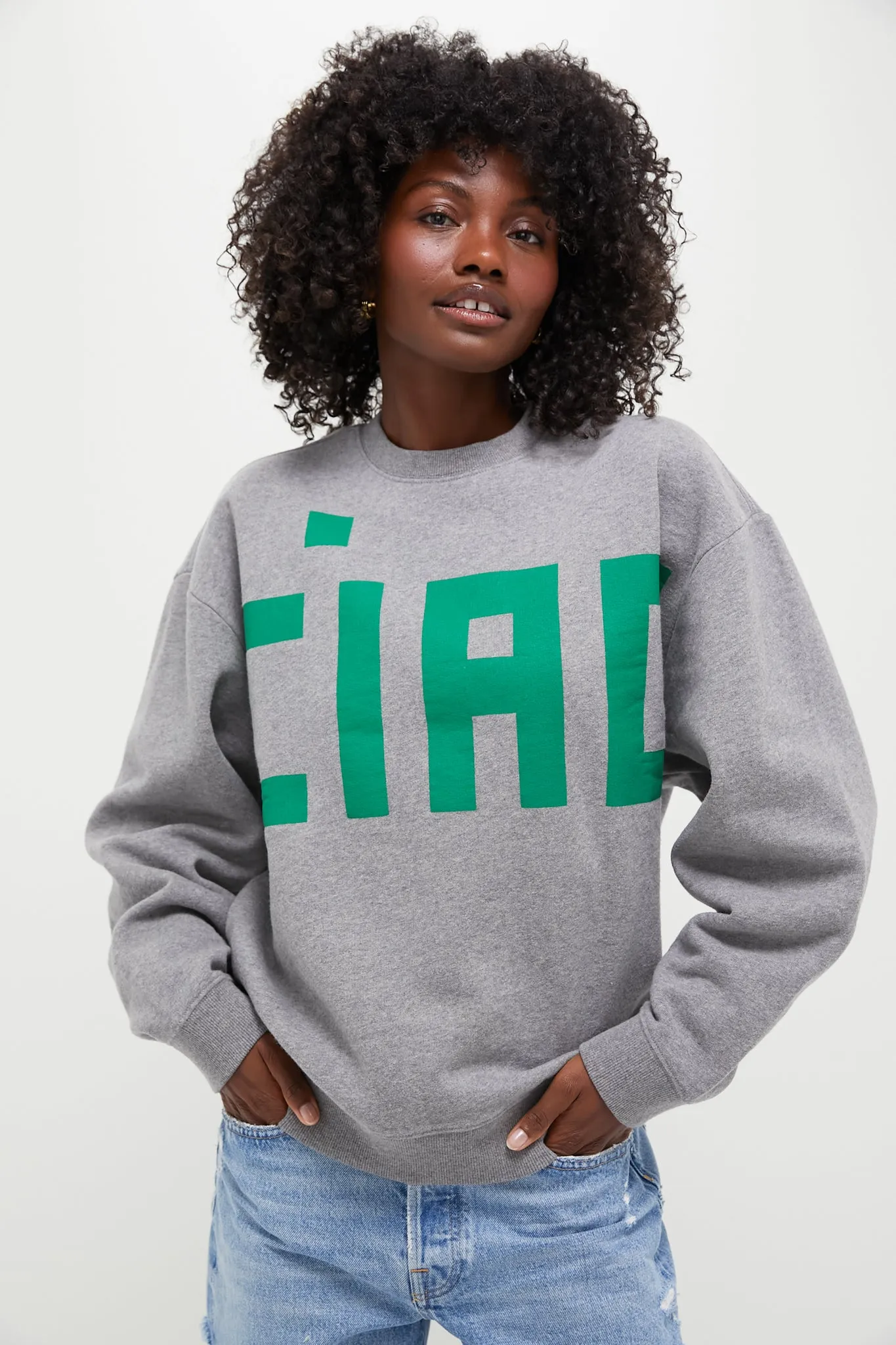 Grey Melange Oversized Sweatshirt sold by Tuckernuck