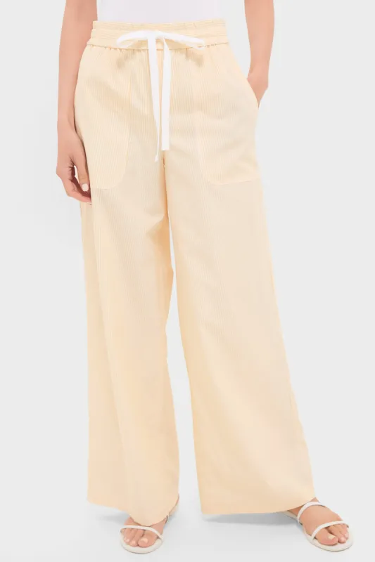 Ivory and Yellow Main St Pant sold by Tuckernuck