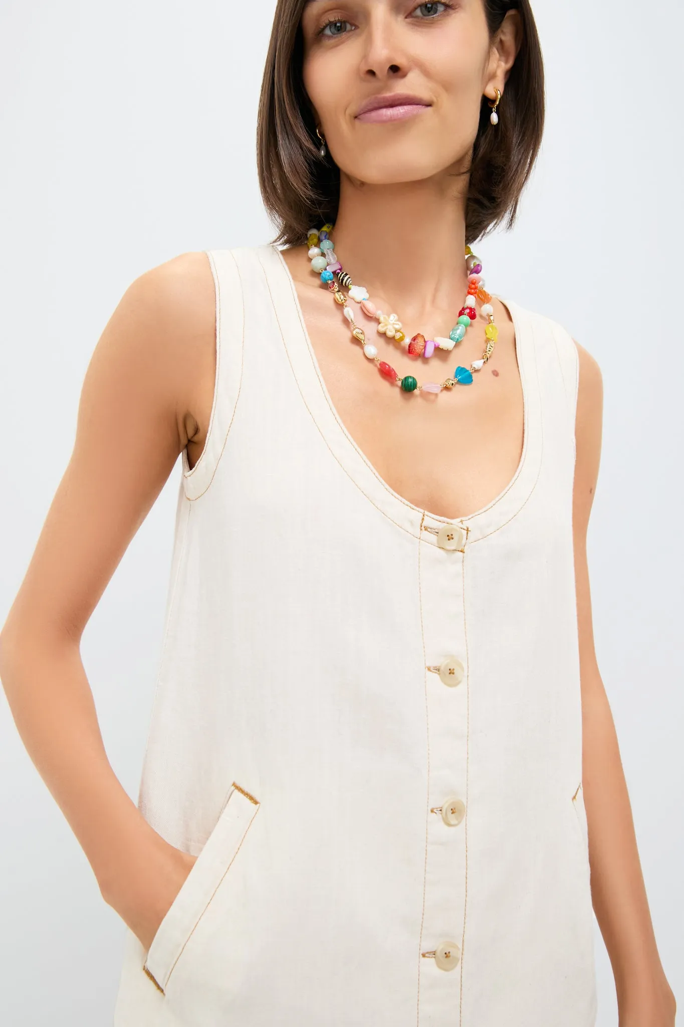 Whitecliff Wash Linen Denim Malibu Mini Dress sold by Tuckernuck product image thumbnail 5