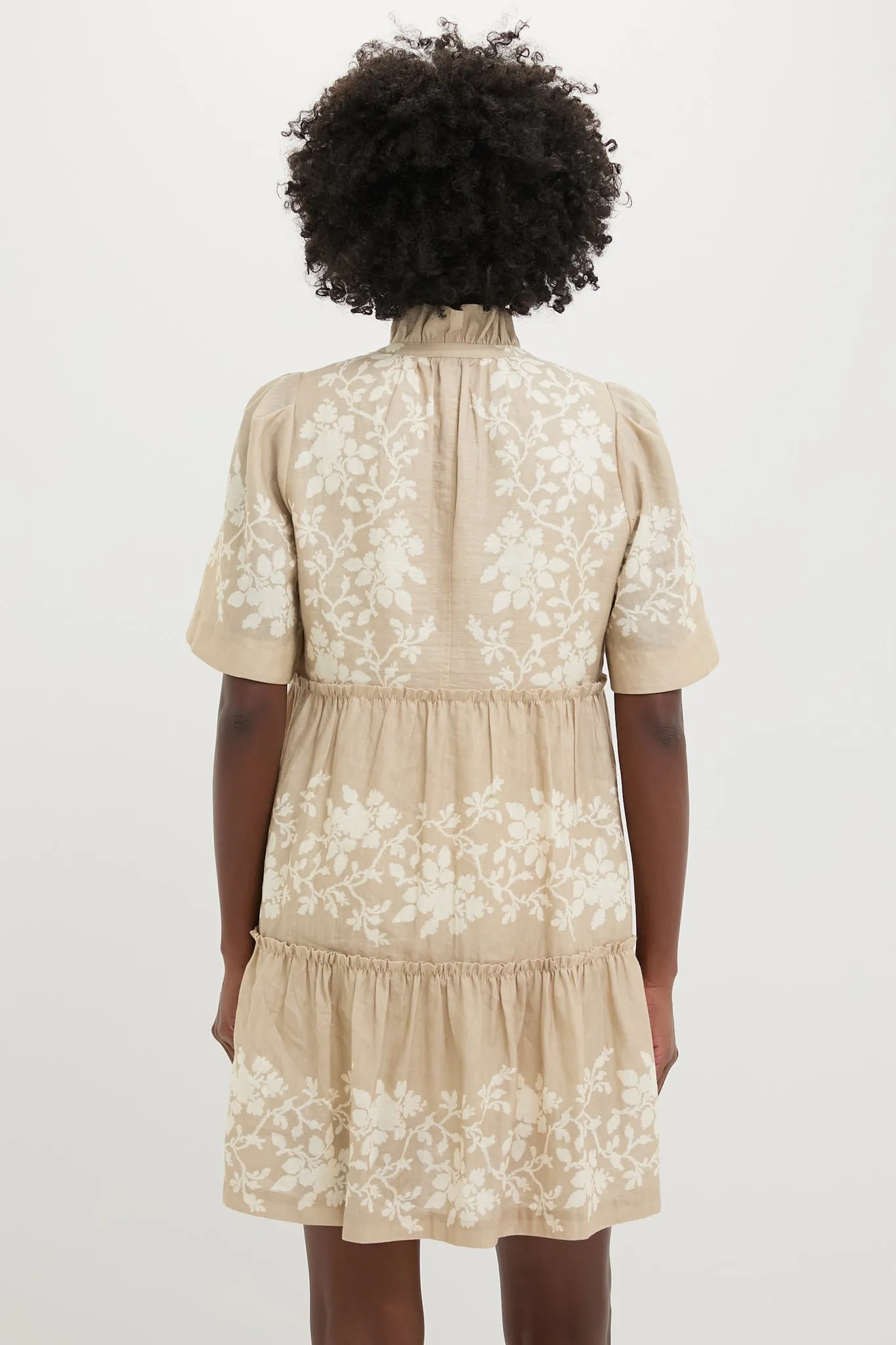 Sand Floral Stripe Crawford Dress sold by Tuckernuck product image thumbnail 4