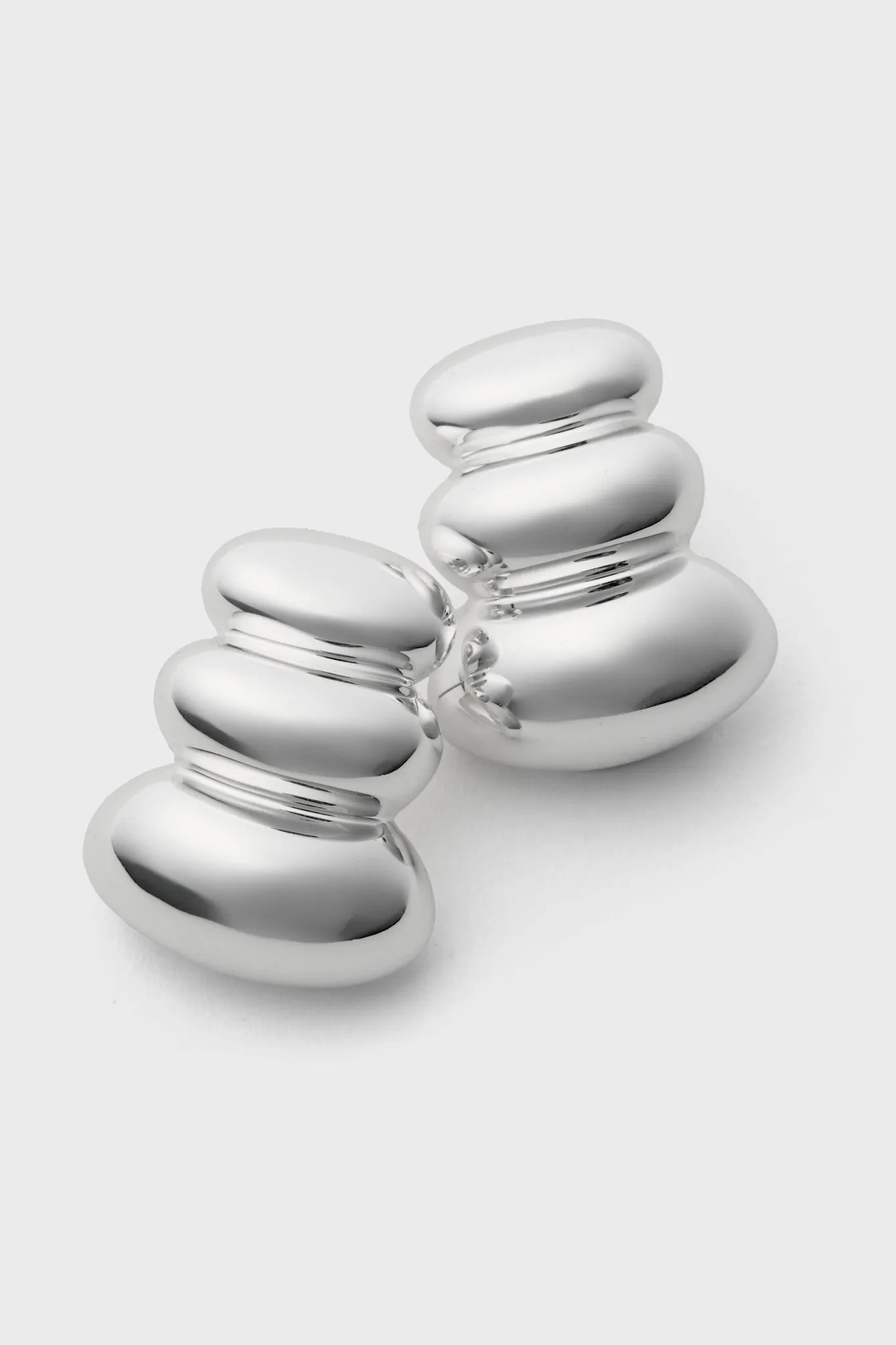 High Polish Silver Non-Stop Earrings sold by Tuckernuck product image thumbnail 5