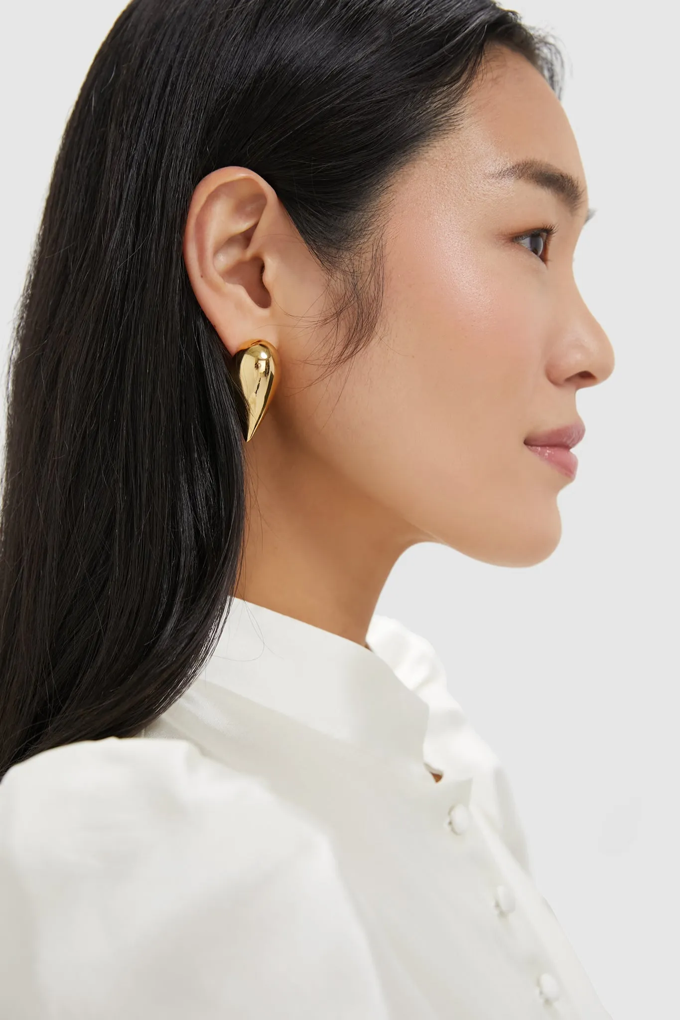 High Polish Gold Art Heart Earrings sold by Tuckernuck product image thumbnail 3