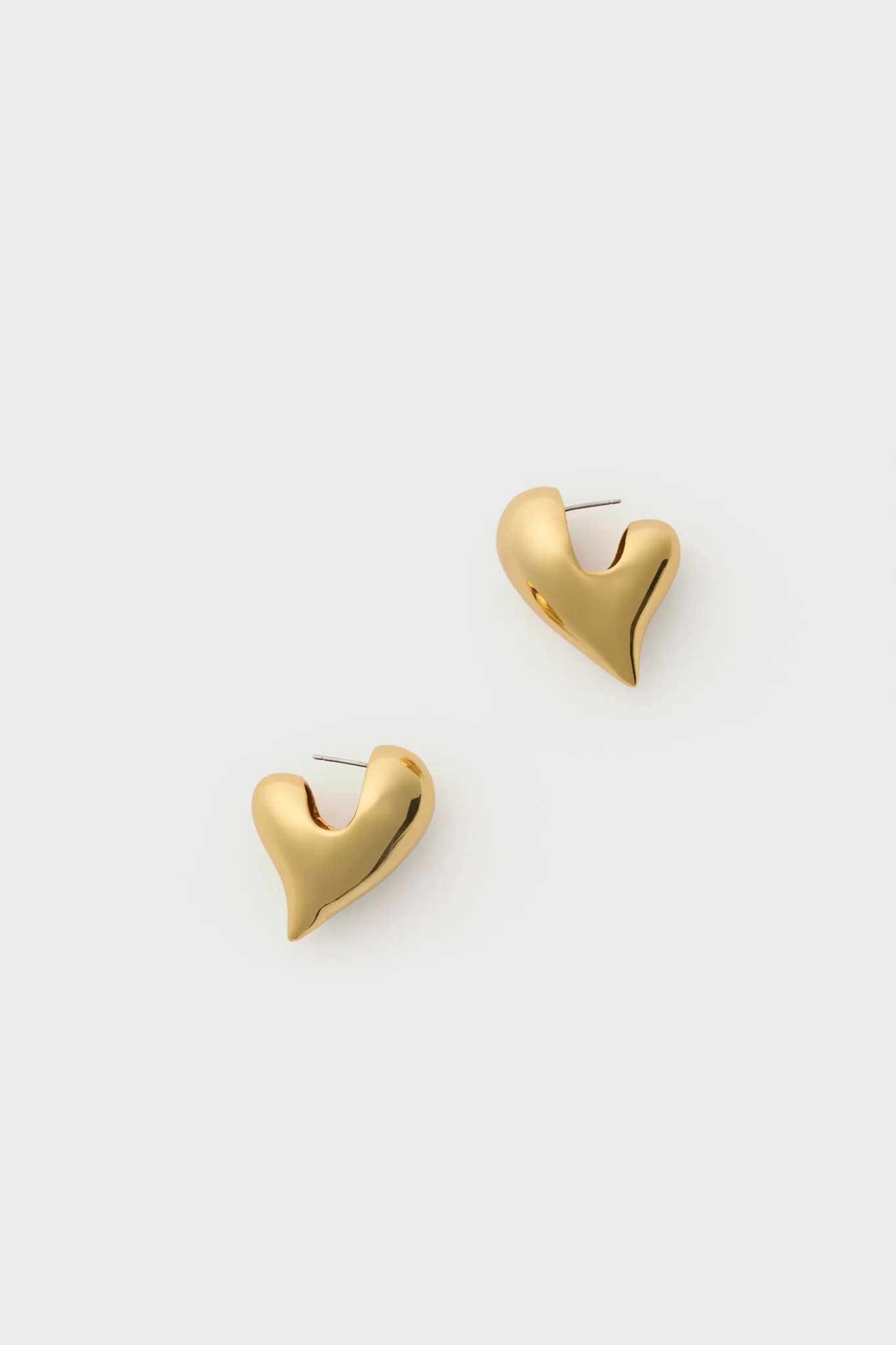 High Polish Gold Art Heart Earrings sold by Tuckernuck