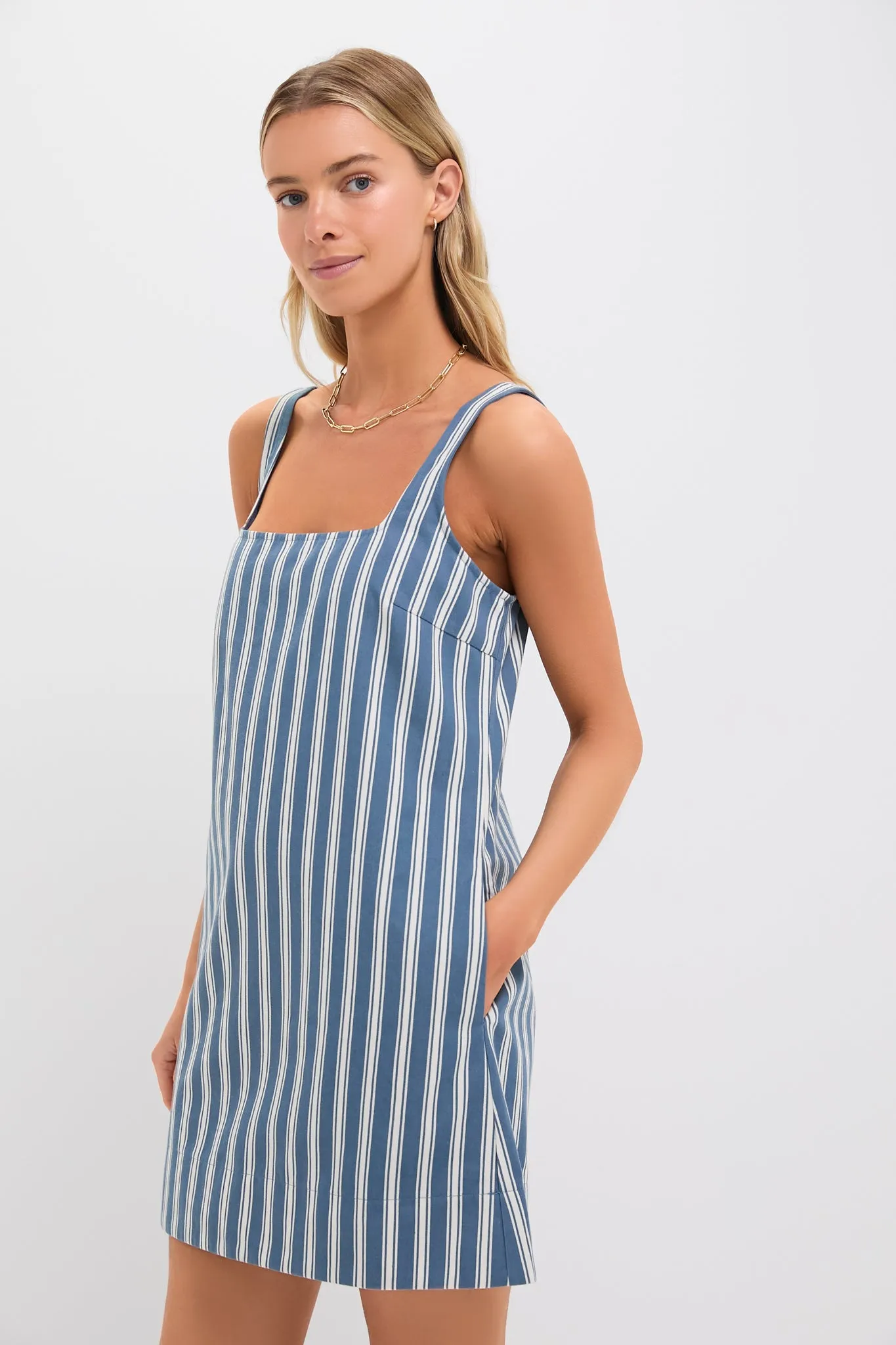 Lake Blue Stripe Cassie Dress sold by Tuckernuck product image thumbnail 3