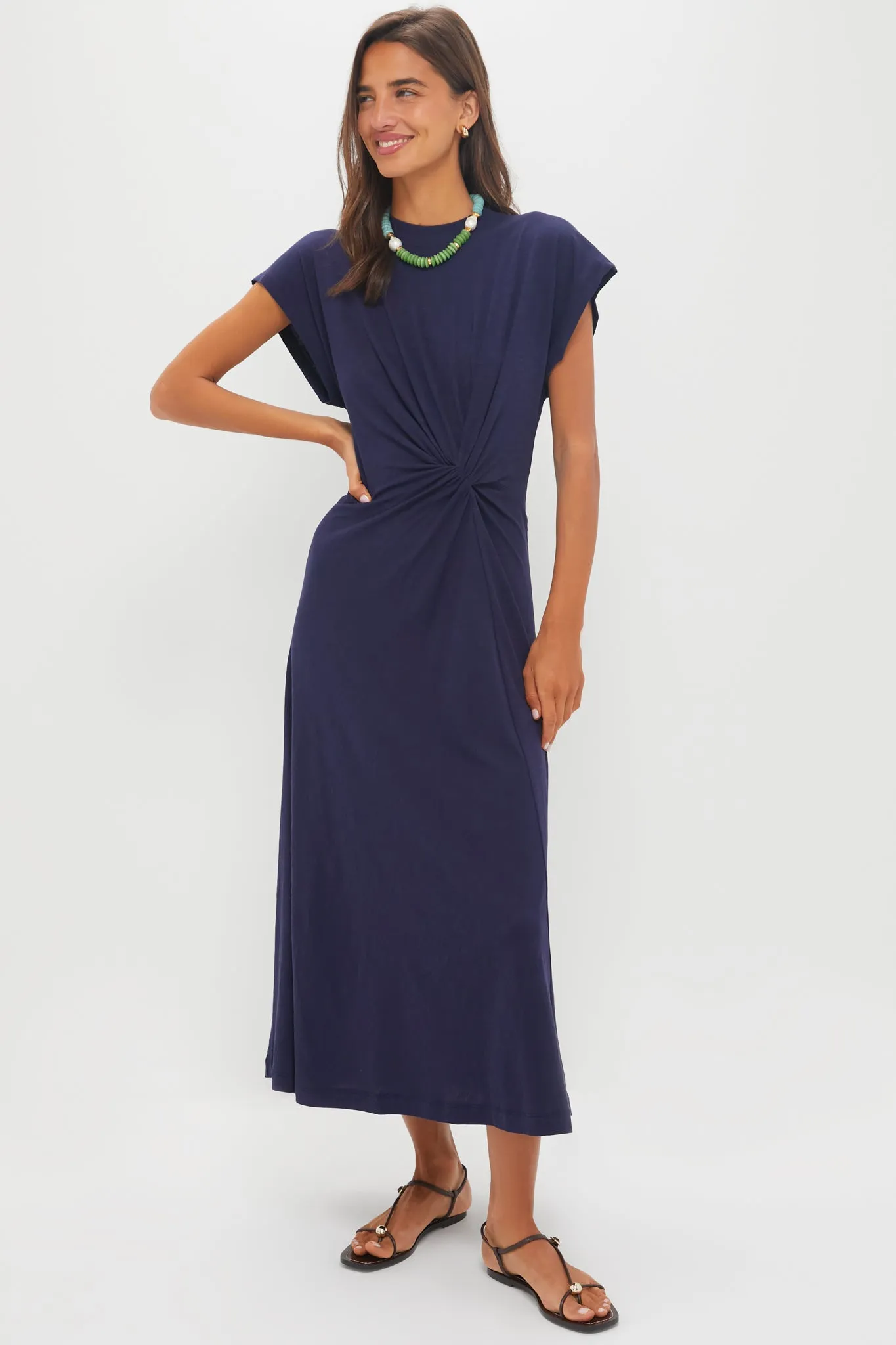 Navy Volta Twist Midi sold by Tuckernuck