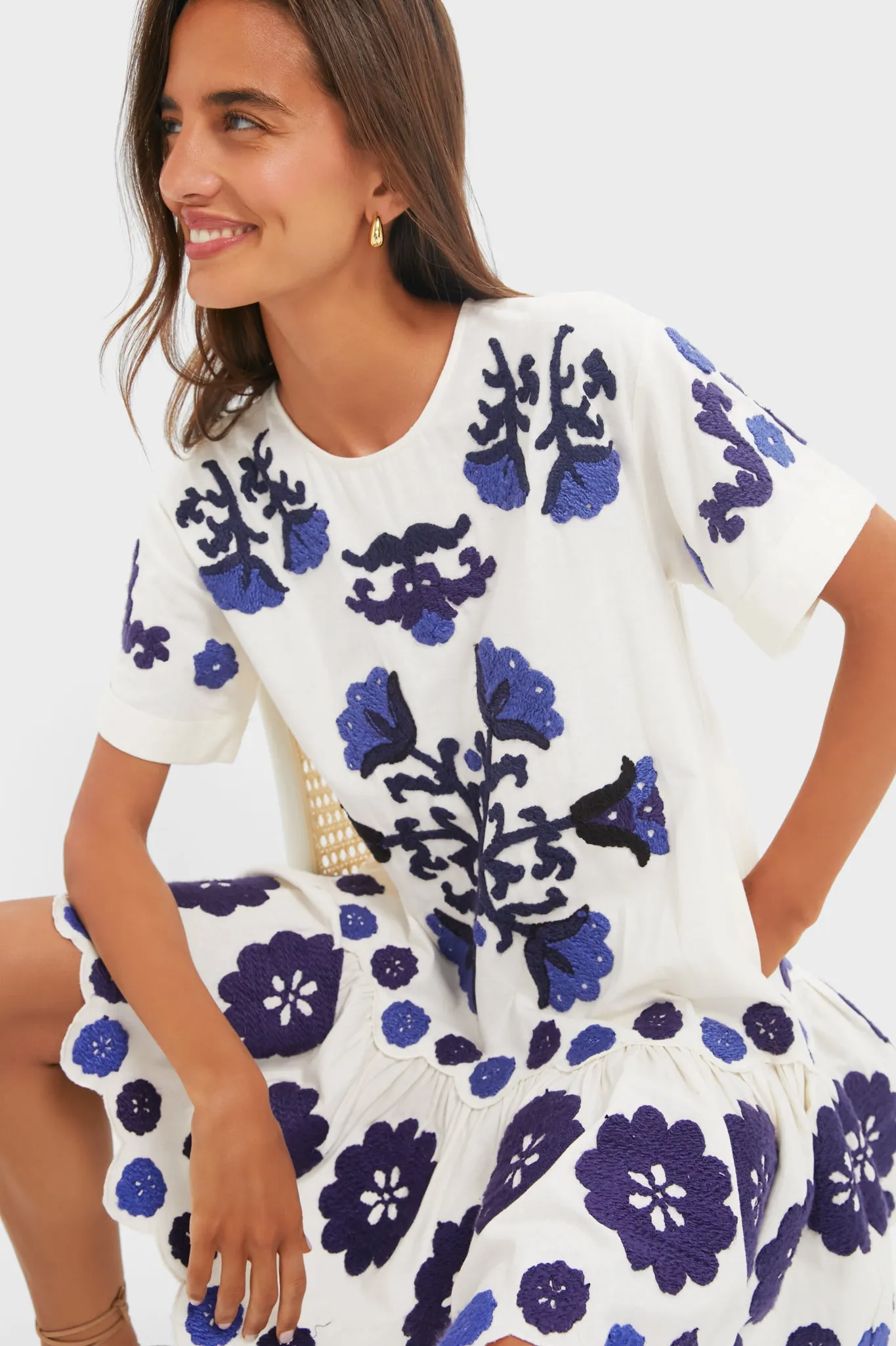 Blue Catrine Applique T-Shirt Dress sold by Tuckernuck product image thumbnail 5