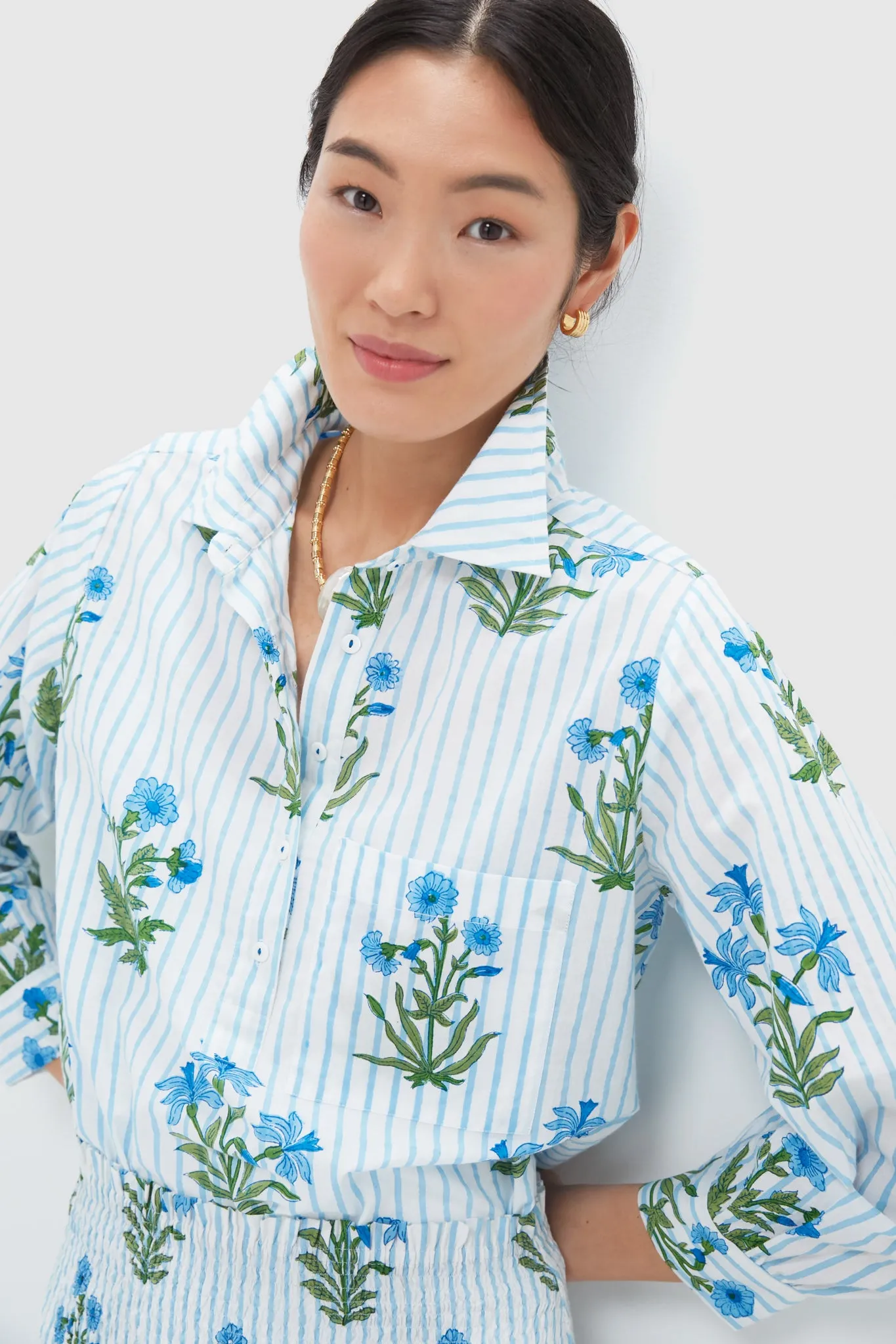 Lily Stripe Alba Shirt sold by Tuckernuck product image thumbnail 5
