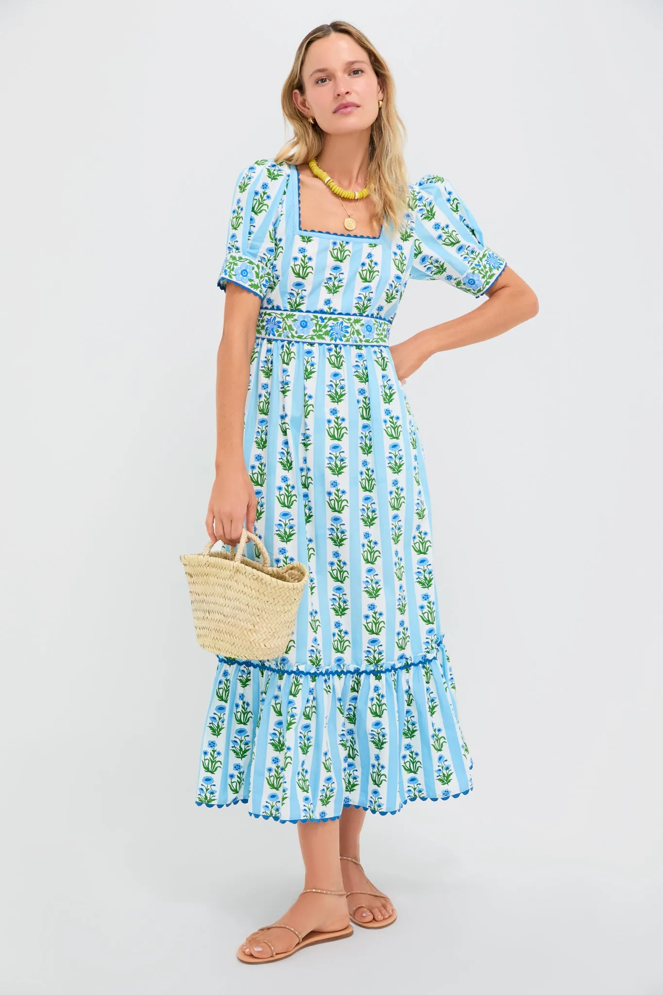 Sky Lily Stripe Evelyn Dress sold by Tuckernuck product image thumbnail 2