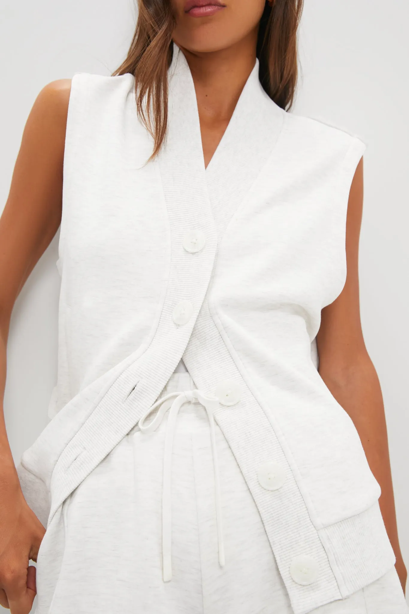 Ivory Marl Vicky Button Gilet sold by Tuckernuck product image thumbnail 5