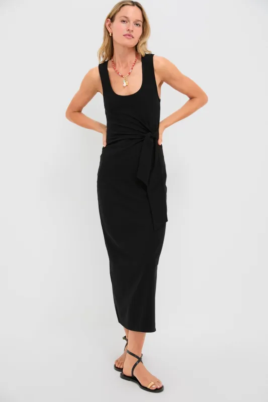 Black Uri Twist Dress made by Apiece Apart