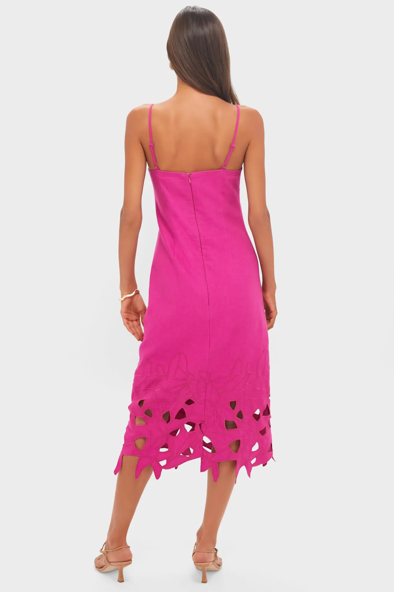 Fuchsia Linen Somerset Maxi Dress sold by Tuckernuck product image thumbnail 4