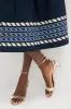 Navy High Tide Embroidered Stripe Gabriella Dress sold by Tuckernuck