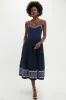 Navy High Tide Embroidered Stripe Gabriella Dress sold by Tuckernuck