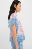 Salmon Teal Printed Angel Top sold by Tuckernuck