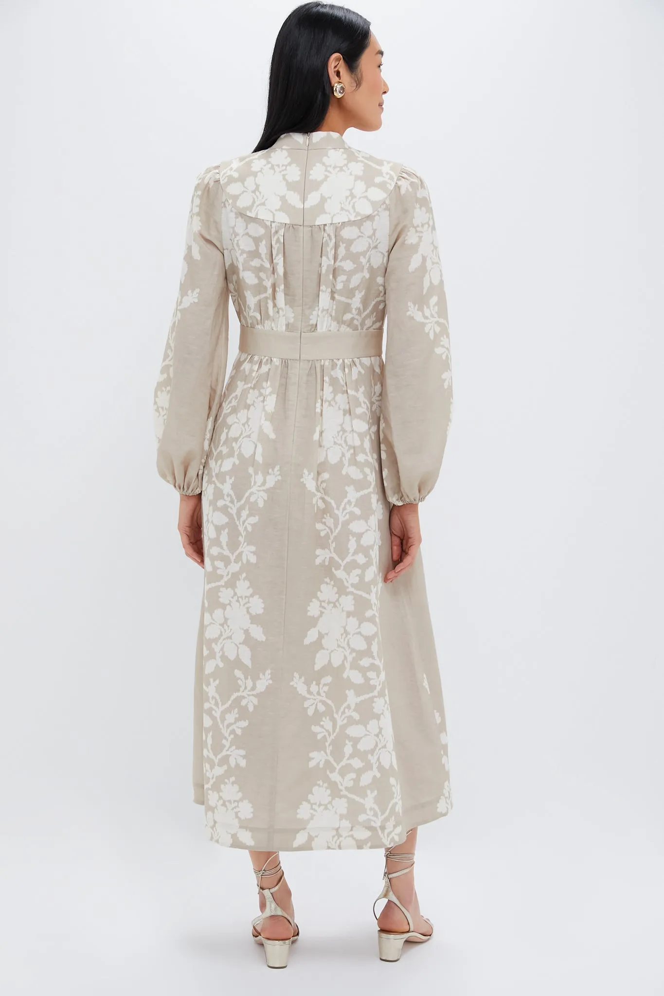 Sand Floral Stripe Serena Dress sold by Tuckernuck product image thumbnail 5