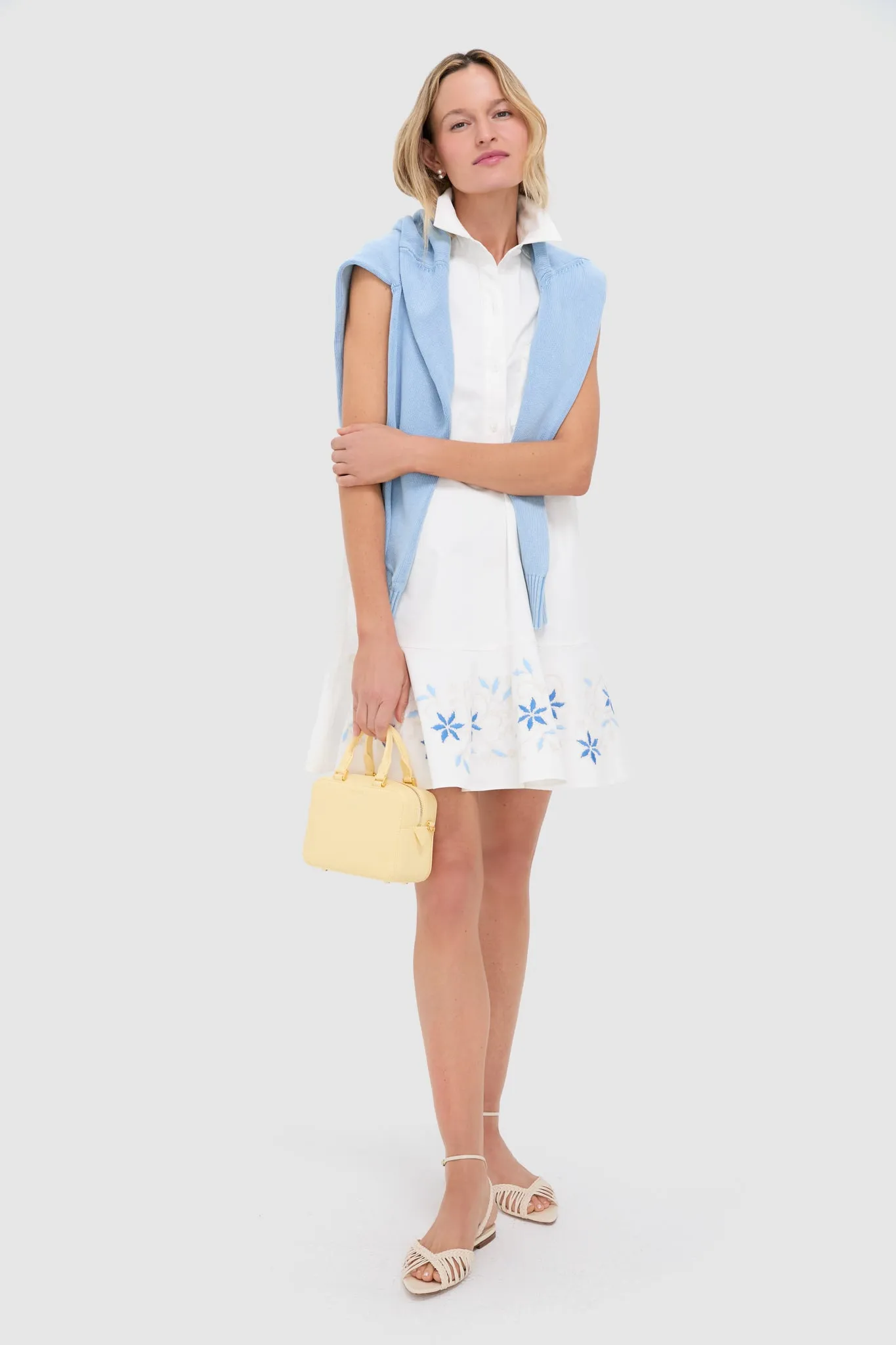 White Embroidery Sleeveless Callahan Dress sold by Tuckernuck product image thumbnail 2