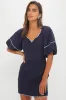 Navy with Striped Piping Keel Mini Dress sold by Tuckernuck