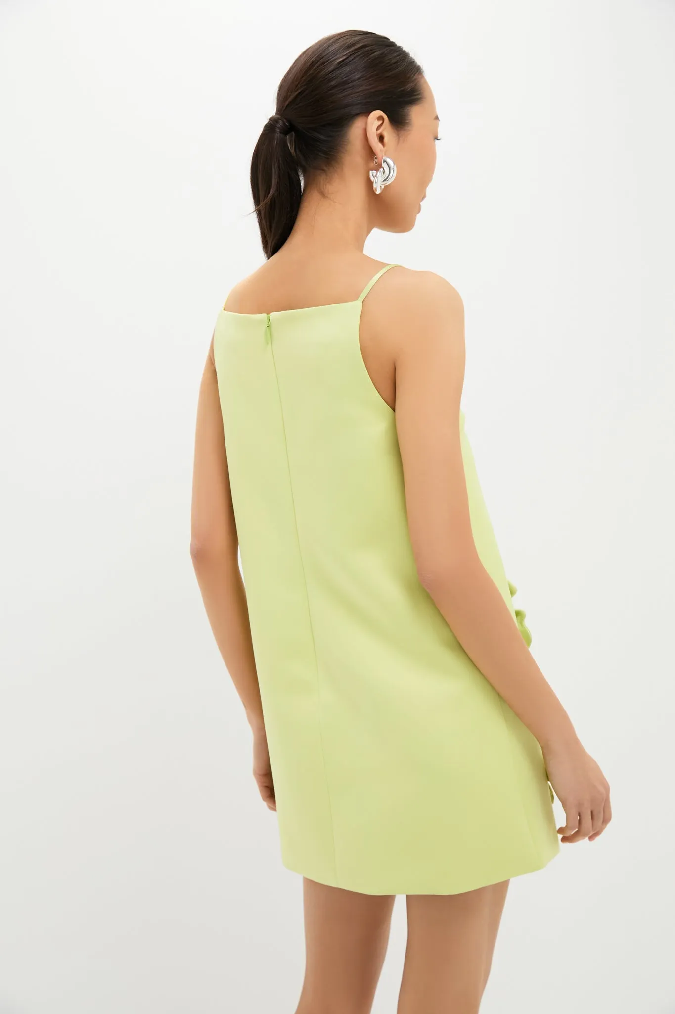Chartreuse Leia Petal Mini Dress sold by Tuckernuck product image thumbnail 4