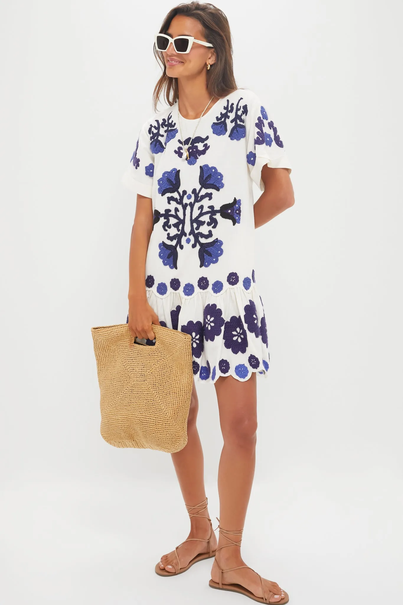 Ivory New Wave Cat Eye Sunglasses sold by Tuckernuck product image thumbnail 3