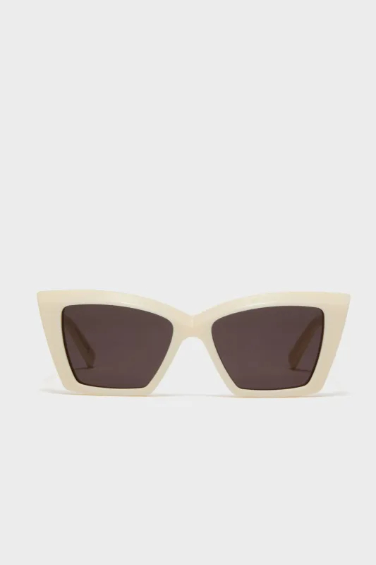 Ivory New Wave Cat Eye Sunglasses sold by Tuckernuck