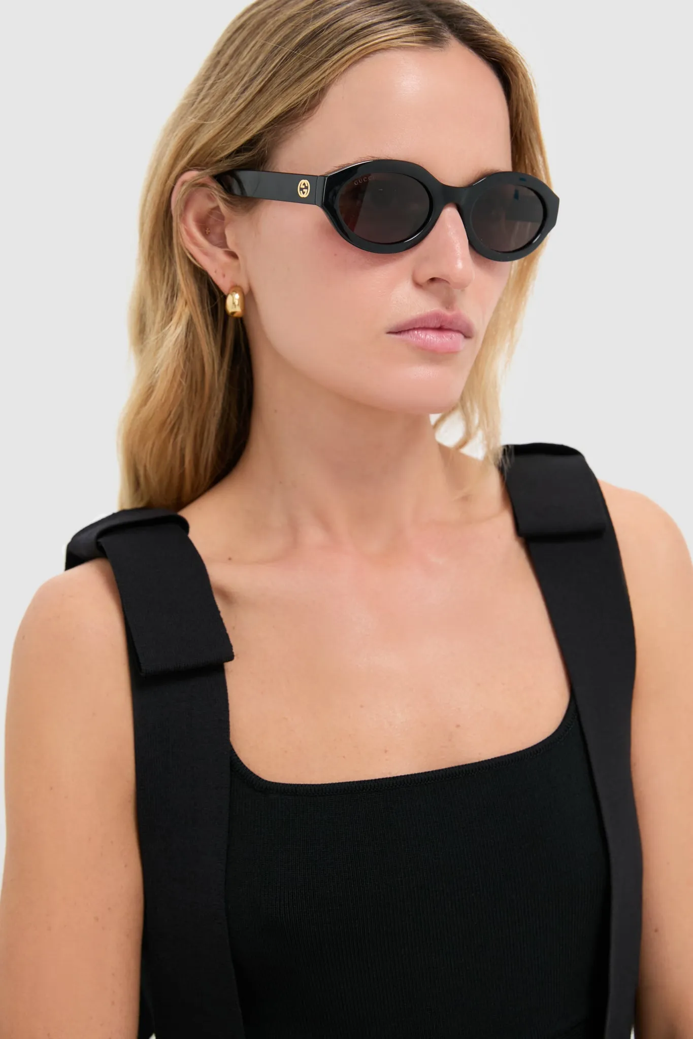 Black GG Logo Sunglasses sold by Tuckernuck product image thumbnail 2