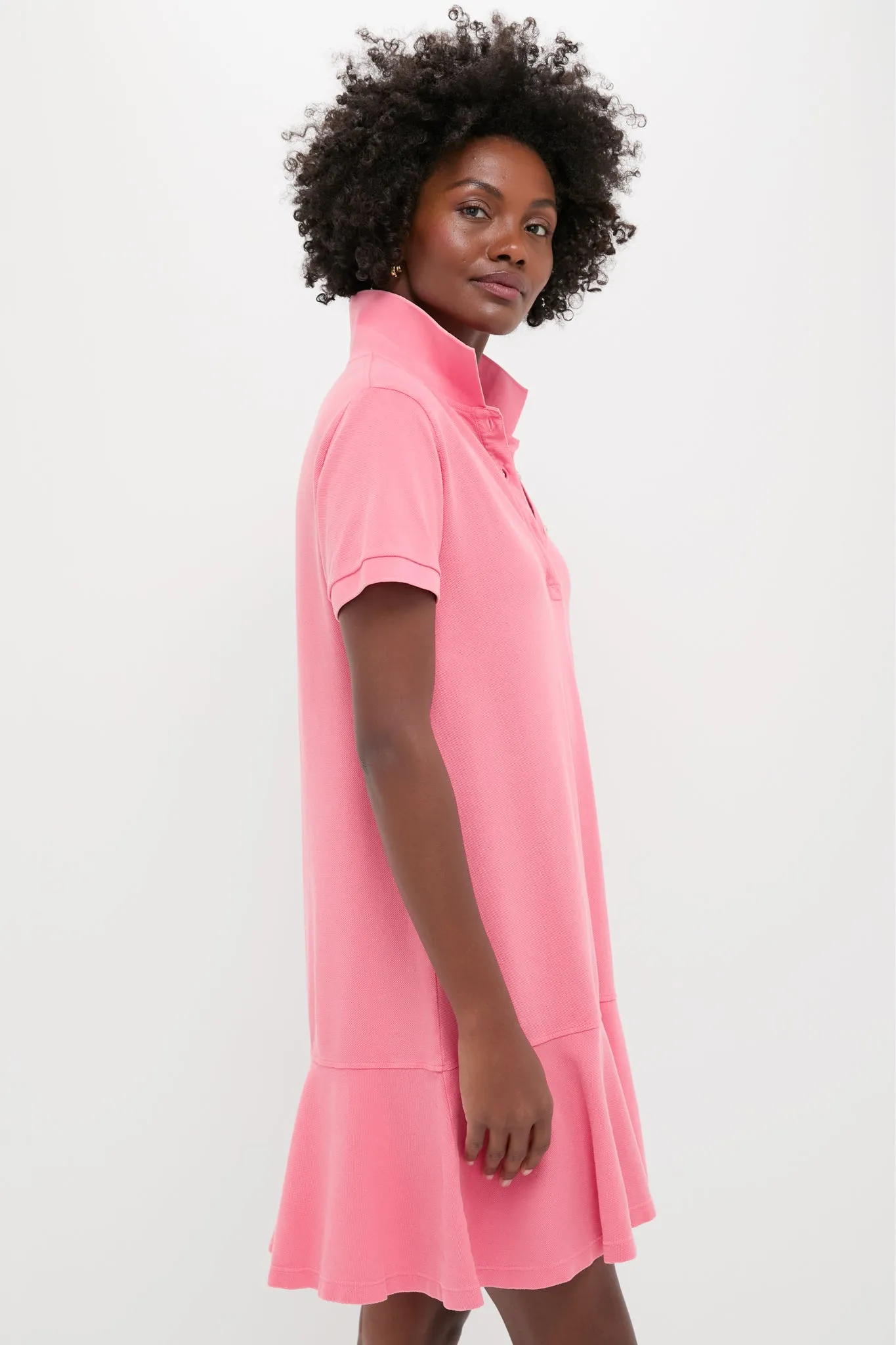 Washed Pink Pique May Polo Dress sold by Tuckernuck product image thumbnail 3