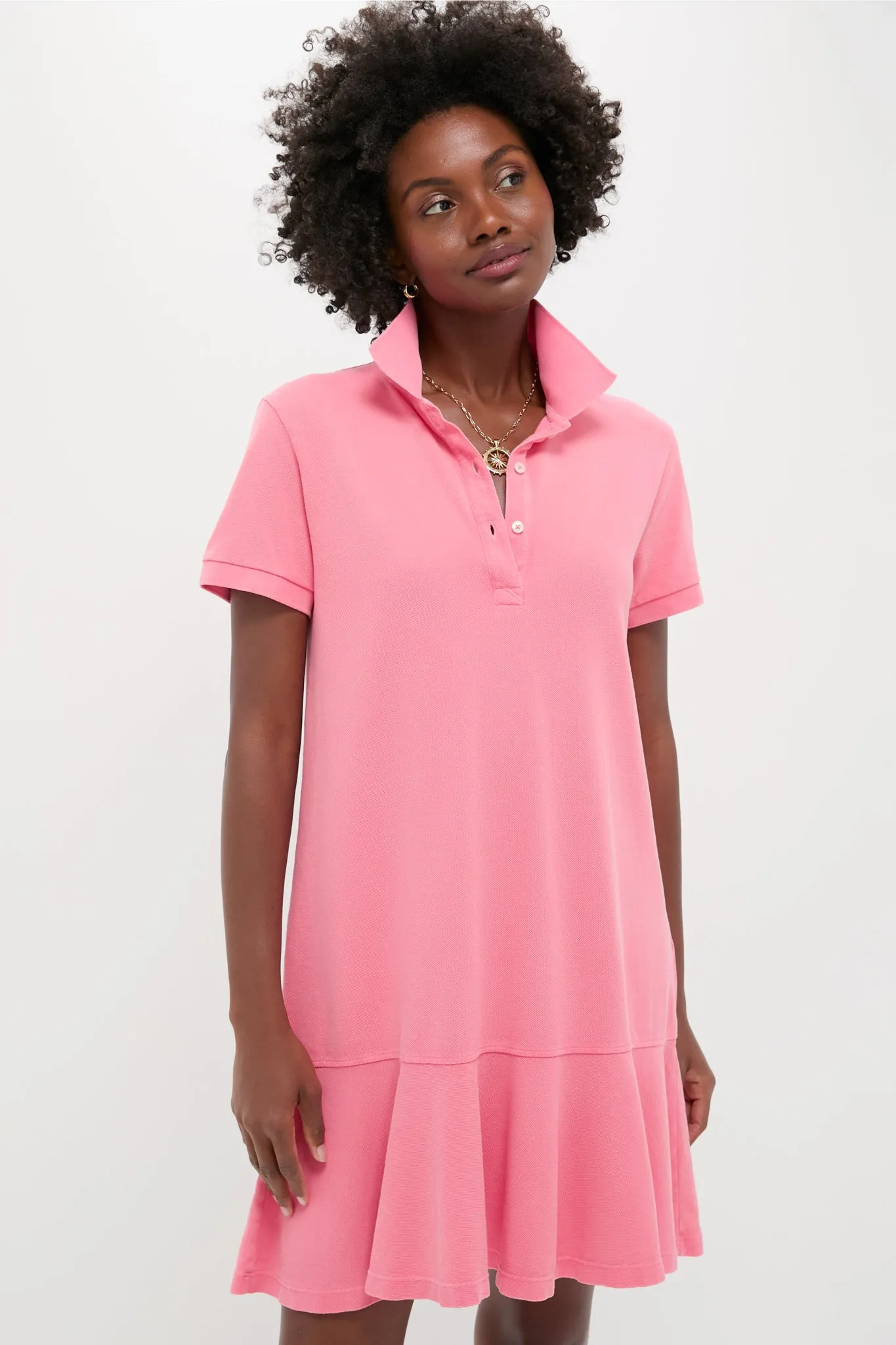 Washed Pink Pique May Polo Dress sold by Tuckernuck