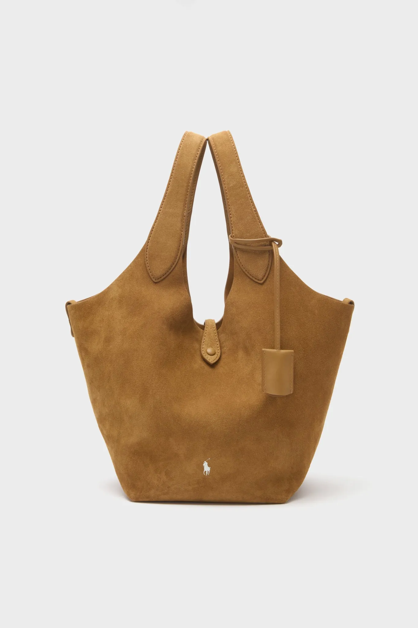 Caramel Medium Suede Tote sold by Tuckernuck