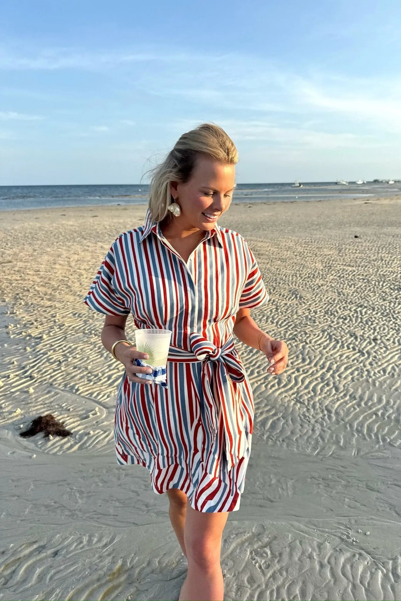 Americana Stripe Mini Callie Dress sold by Tuckernuck product image thumbnail 2