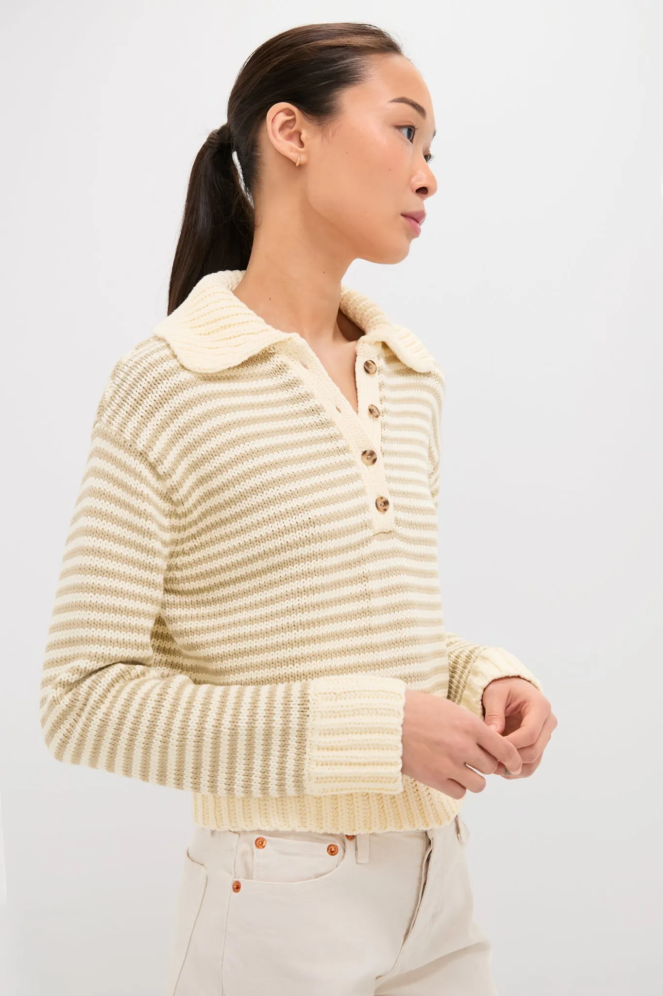 Striped Doro Henley Sweater sold by Tuckernuck product image thumbnail 3