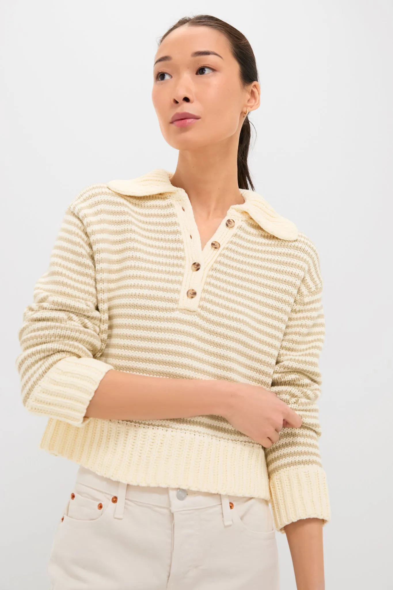 Striped Doro Henley Sweater sold by Tuckernuck