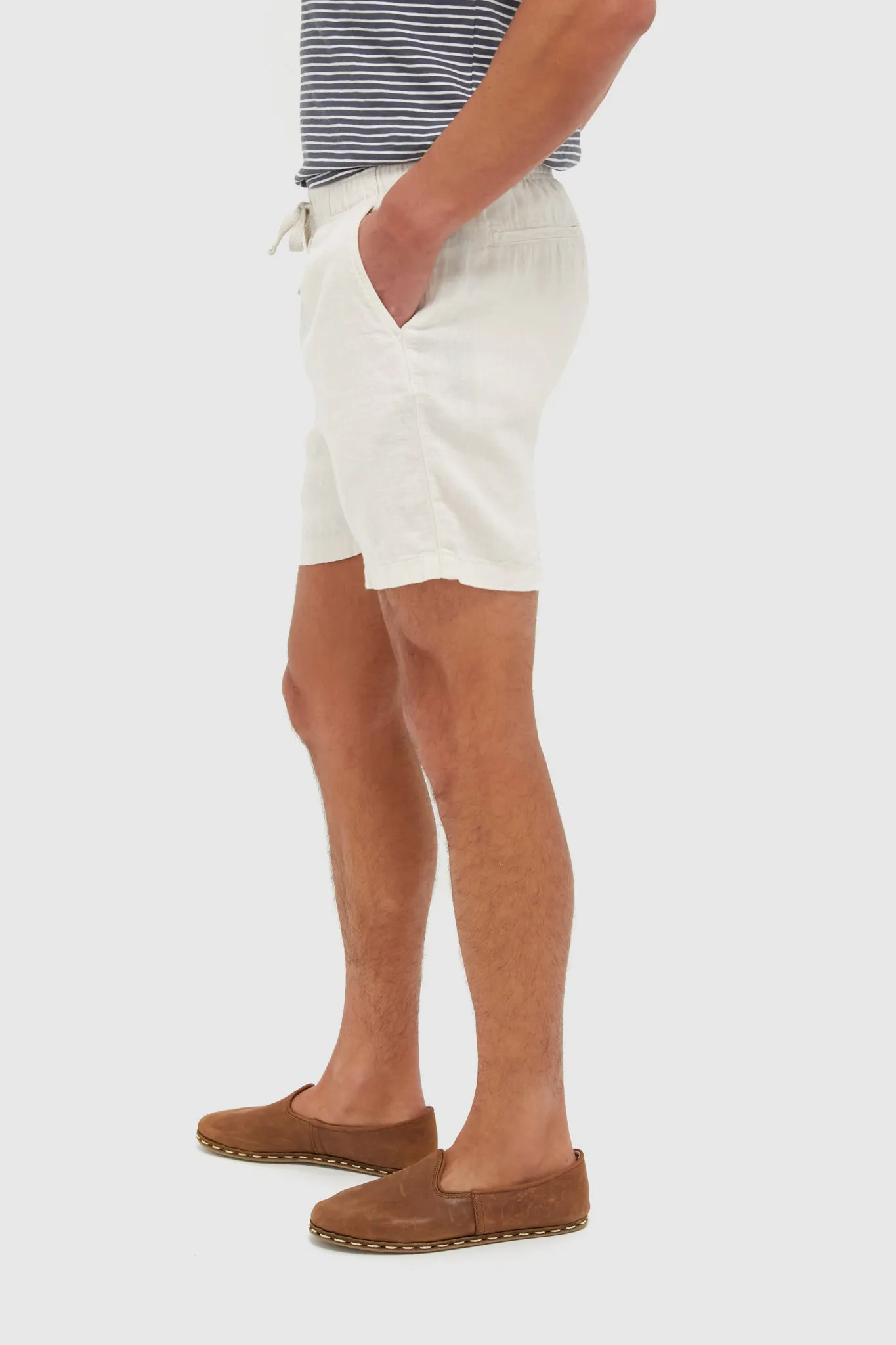 Weathered Sand Essential Linen Short sold by Tuckernuck product image thumbnail 3