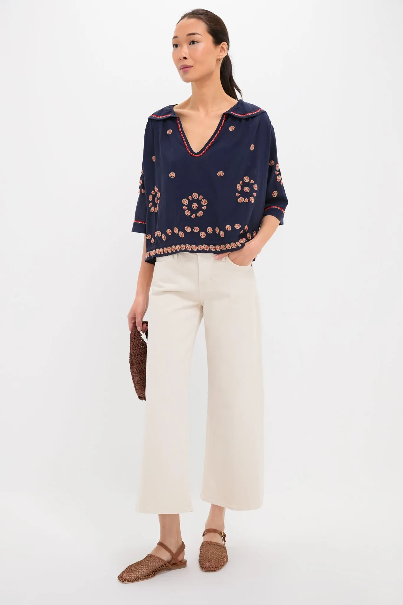 Navy The Beaded Vintage Sailor Top sold by Tuckernuck product image thumbnail 2